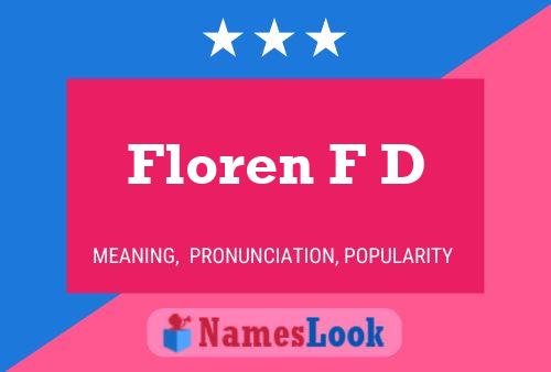 ملصق اسم Floren F D