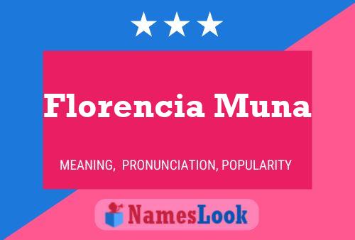 ملصق اسم Florencia Muna