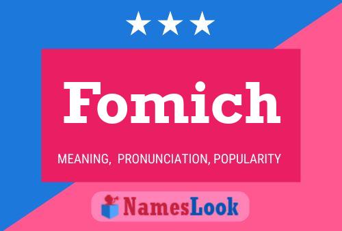 ملصق اسم Fomich