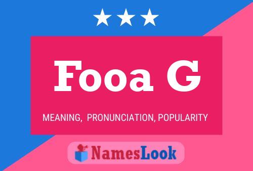 ملصق اسم Fooa G