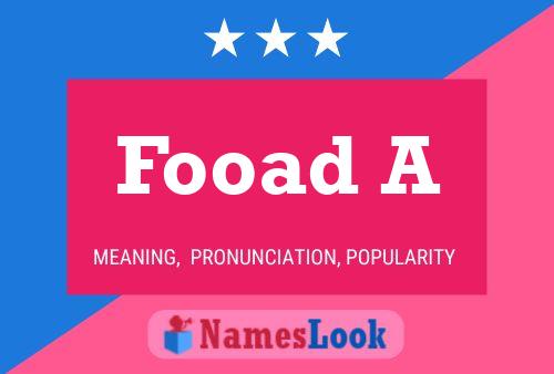 ملصق اسم Fooad A