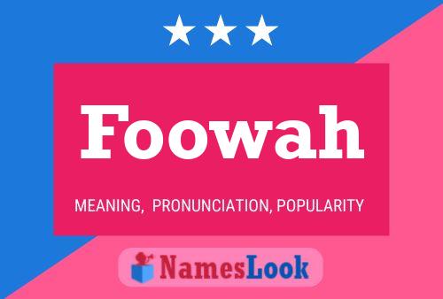 ملصق اسم Foowah