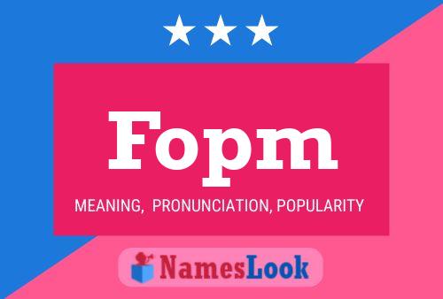 ملصق اسم Fopm