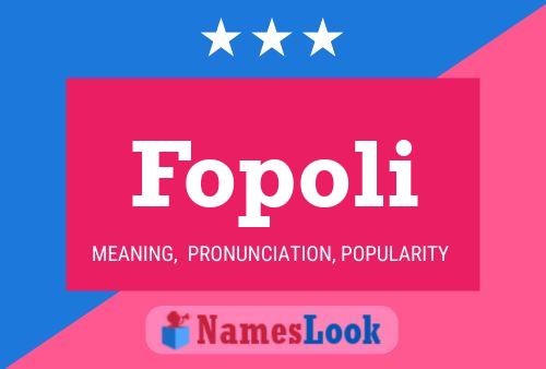 ملصق اسم Fopoli