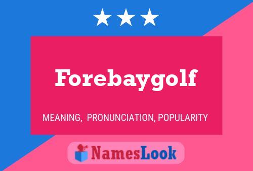 ملصق اسم Forebaygolf