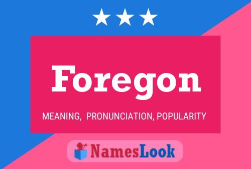 ملصق اسم Foregon