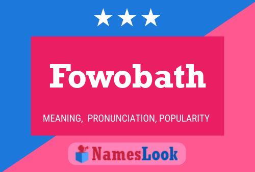 ملصق اسم Fowobath