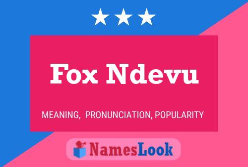 ملصق اسم Fox Ndevu