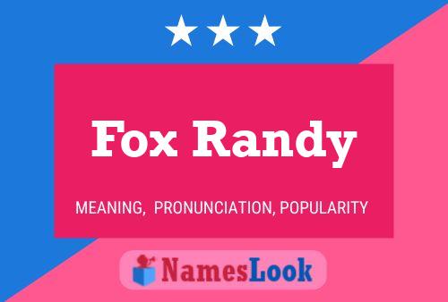 ملصق اسم Fox Randy