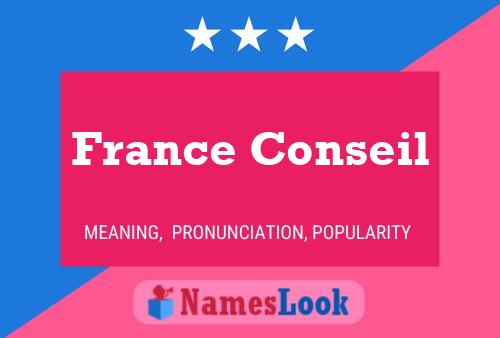 ملصق اسم France Conseil