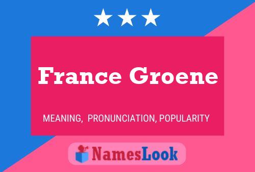 ملصق اسم France Groene