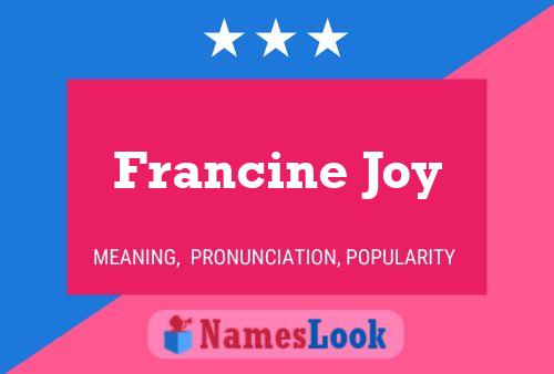 ملصق اسم Francine Joy