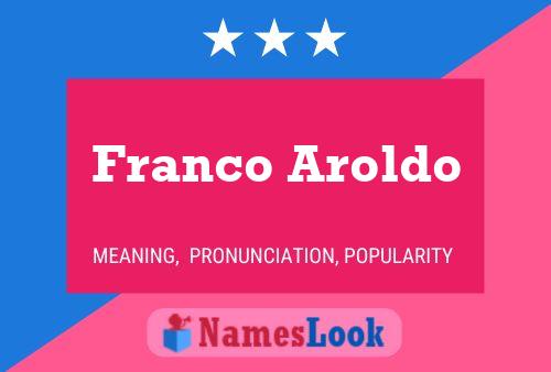 ملصق اسم Franco Aroldo