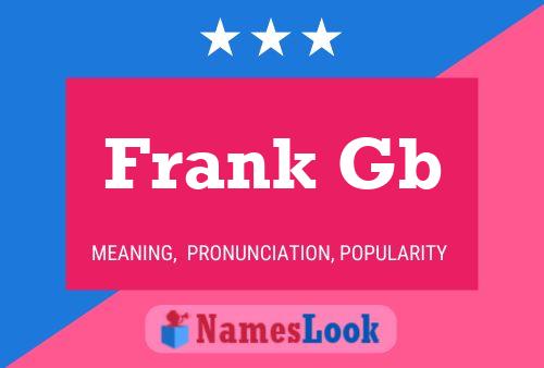 ملصق اسم Frank Gb