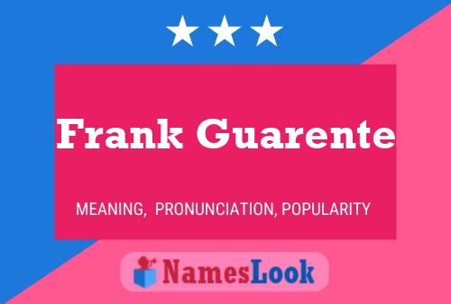 ملصق اسم Frank Guarente