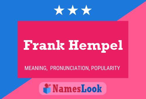 ملصق اسم Frank Hempel