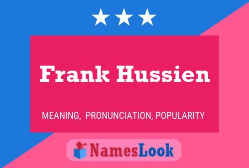 ملصق اسم Frank Hussien