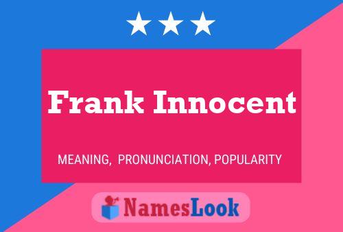 ملصق اسم Frank Innocent