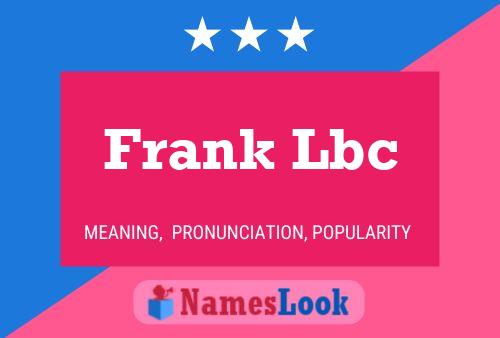 ملصق اسم Frank Lbc