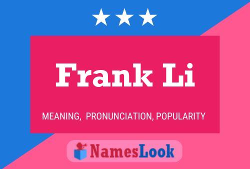 ملصق اسم Frank Li