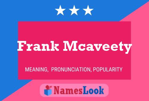 ملصق اسم Frank Mcaveety