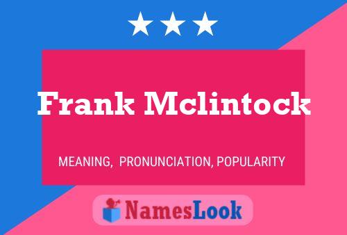 ملصق اسم Frank Mclintock