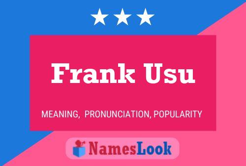 ملصق اسم Frank Usu