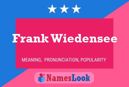 ملصق اسم Frank Wiedensee