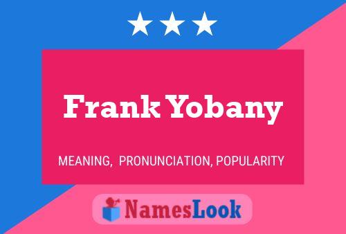 ملصق اسم Frank Yobany