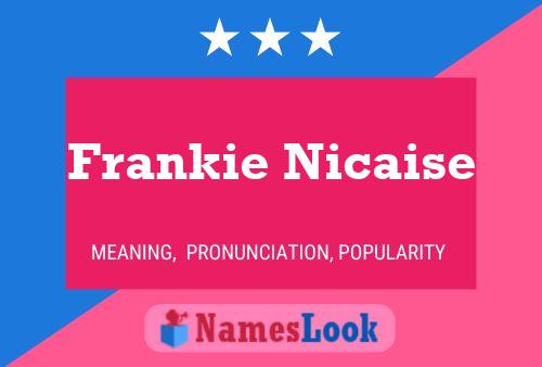 ملصق اسم Frankie Nicaise