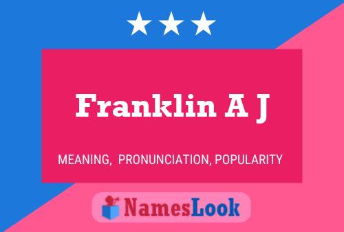 ملصق اسم Franklin A J