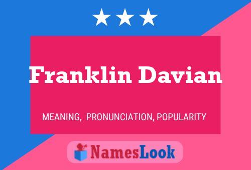 ملصق اسم Franklin Davian