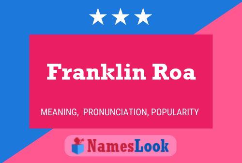 ملصق اسم Franklin Roa