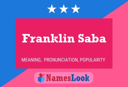 ملصق اسم Franklin Saba