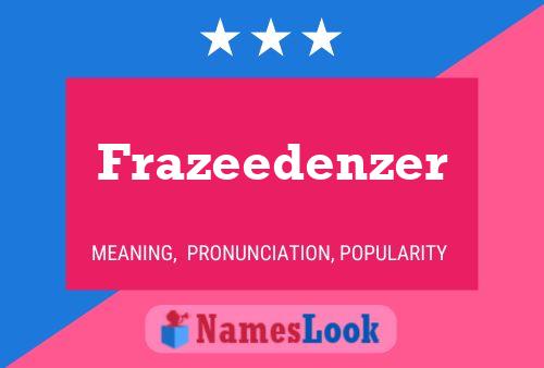 ملصق اسم Frazeedenzer