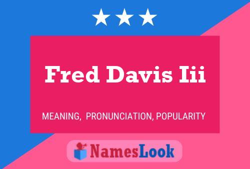 ملصق اسم Fred Davis Iii