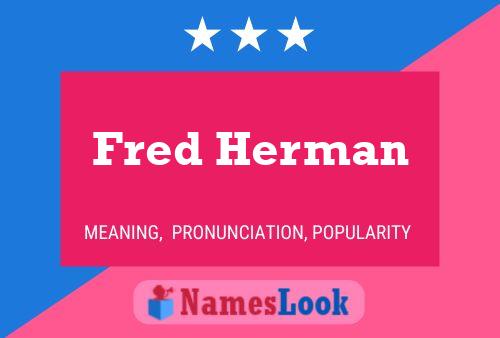 ملصق اسم Fred Herman