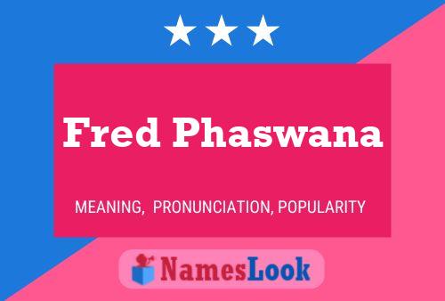 ملصق اسم Fred Phaswana