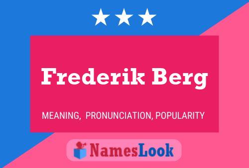 ملصق اسم Frederik Berg