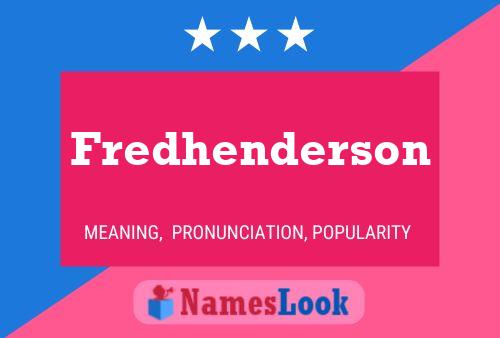 ملصق اسم Fredhenderson