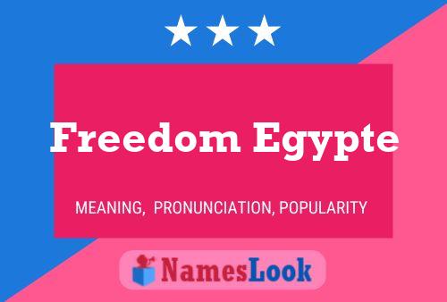 ملصق اسم Freedom Egypte