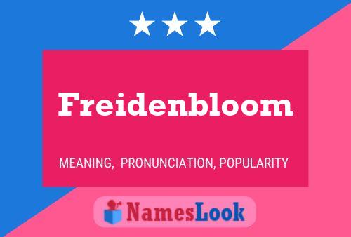 ملصق اسم Freidenbloom