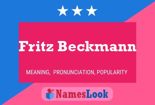 ملصق اسم Fritz Beckmann