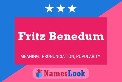 ملصق اسم Fritz Benedum