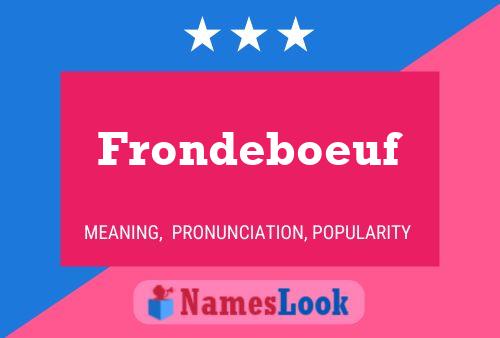 ملصق اسم Frondeboeuf