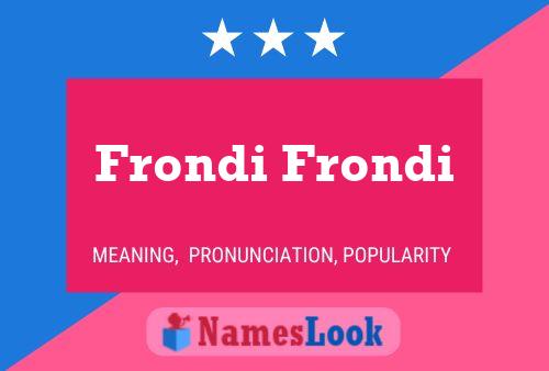 ملصق اسم Frondi Frondi