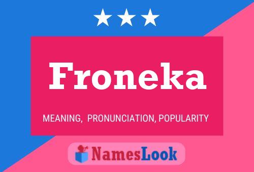 ملصق اسم Froneka