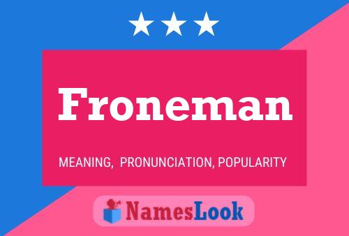 ملصق اسم Froneman