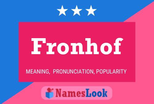 ملصق اسم Fronhof