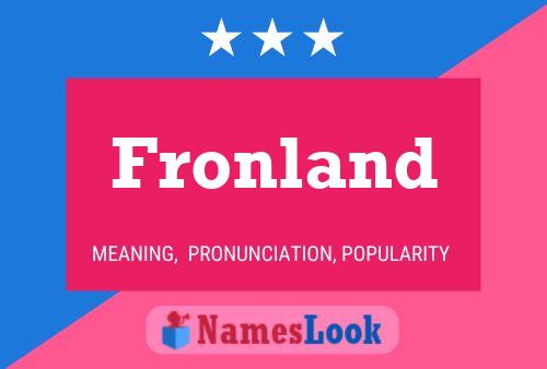 ملصق اسم Fronland